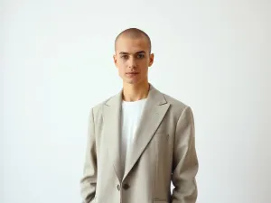 Kobieta w swetrze z warkoczowym splotem i plisowanej spódnicy na tle zabytkowego kampusu w stylu preppy.